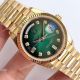 (EWF )Swiss Replica Rolex Day Date Gold President Green Dial Watch 3255 Movement (4)_th.jpg